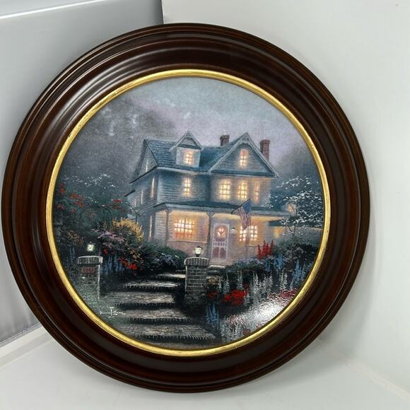 Thomas Kinkade A Warm Welcome Home Decorative Plate - Picture 1 of 11